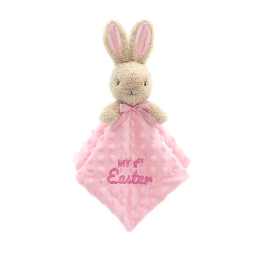 My First‎ Easter Bunny Lovey Baby Security Blanket Pink Plush Bunny Walmart